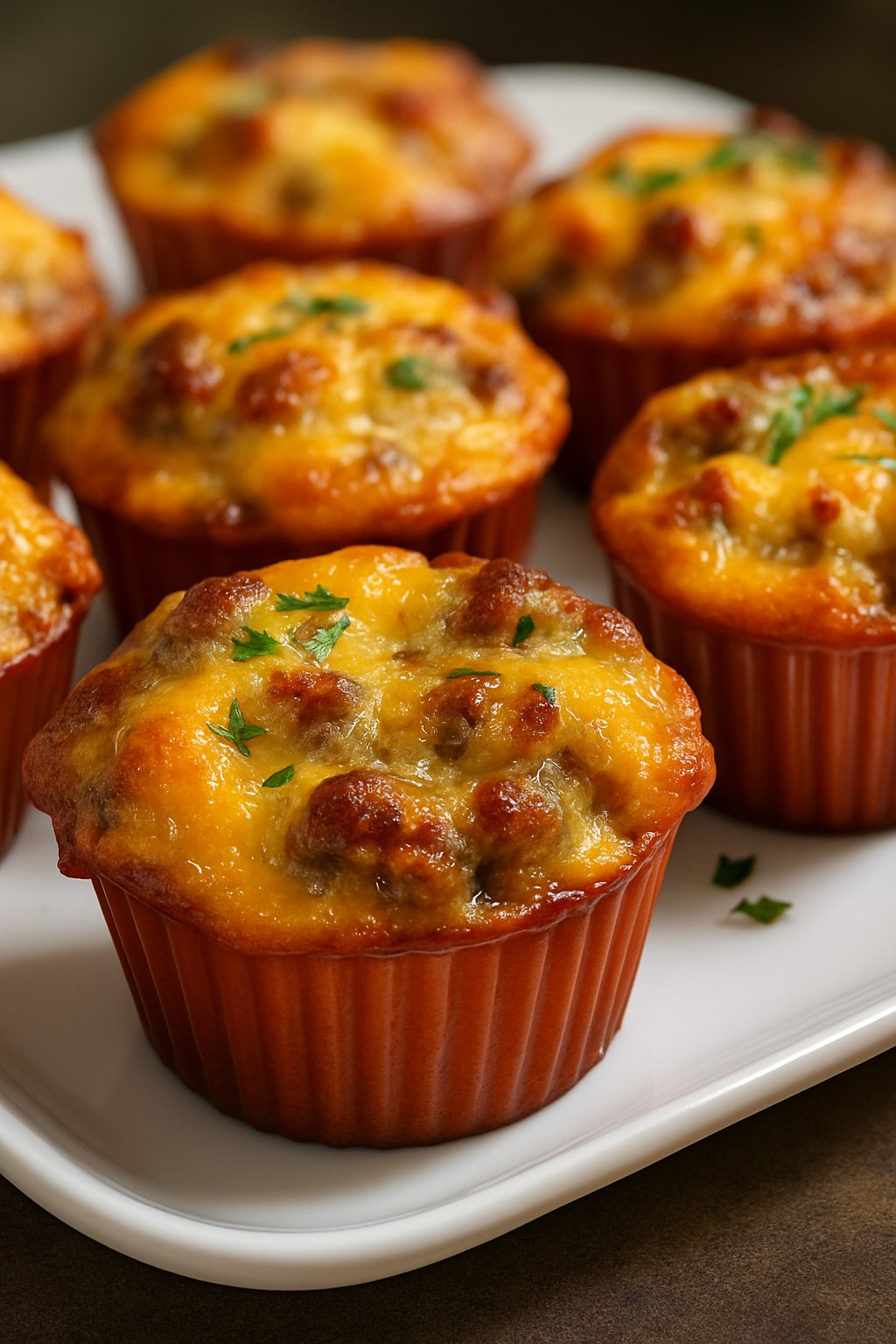 muffins proteice cu ou și cârnați