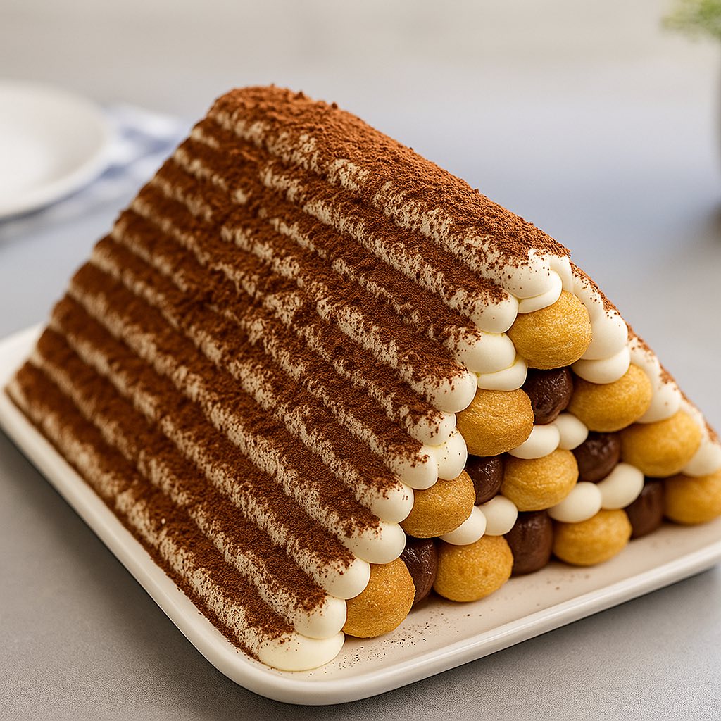 tort fără coacere cu biscuiți Savoiardi