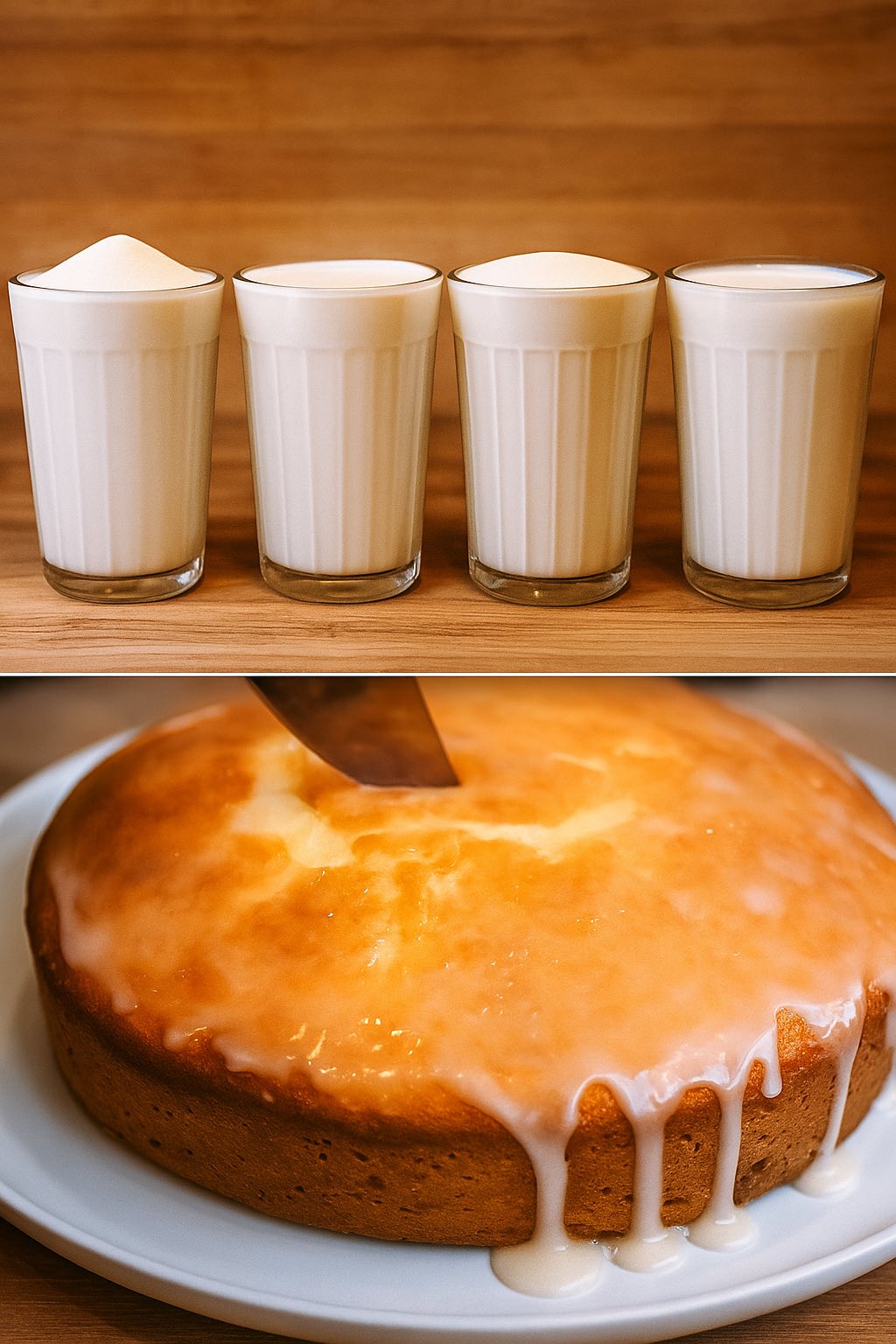 prăjitură rapidă cu kefir și mălai