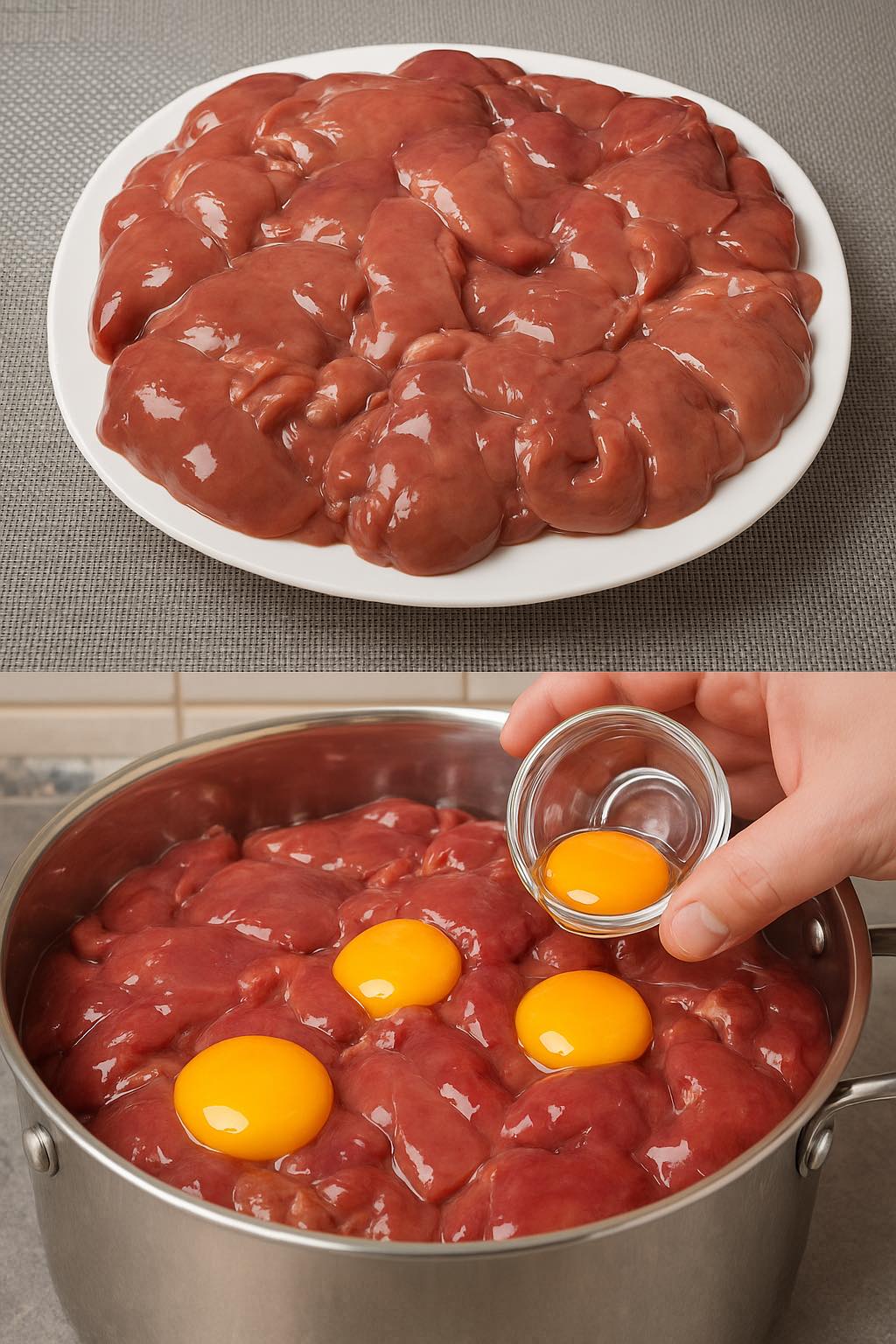 tocăniță cu ficat de pui și ou